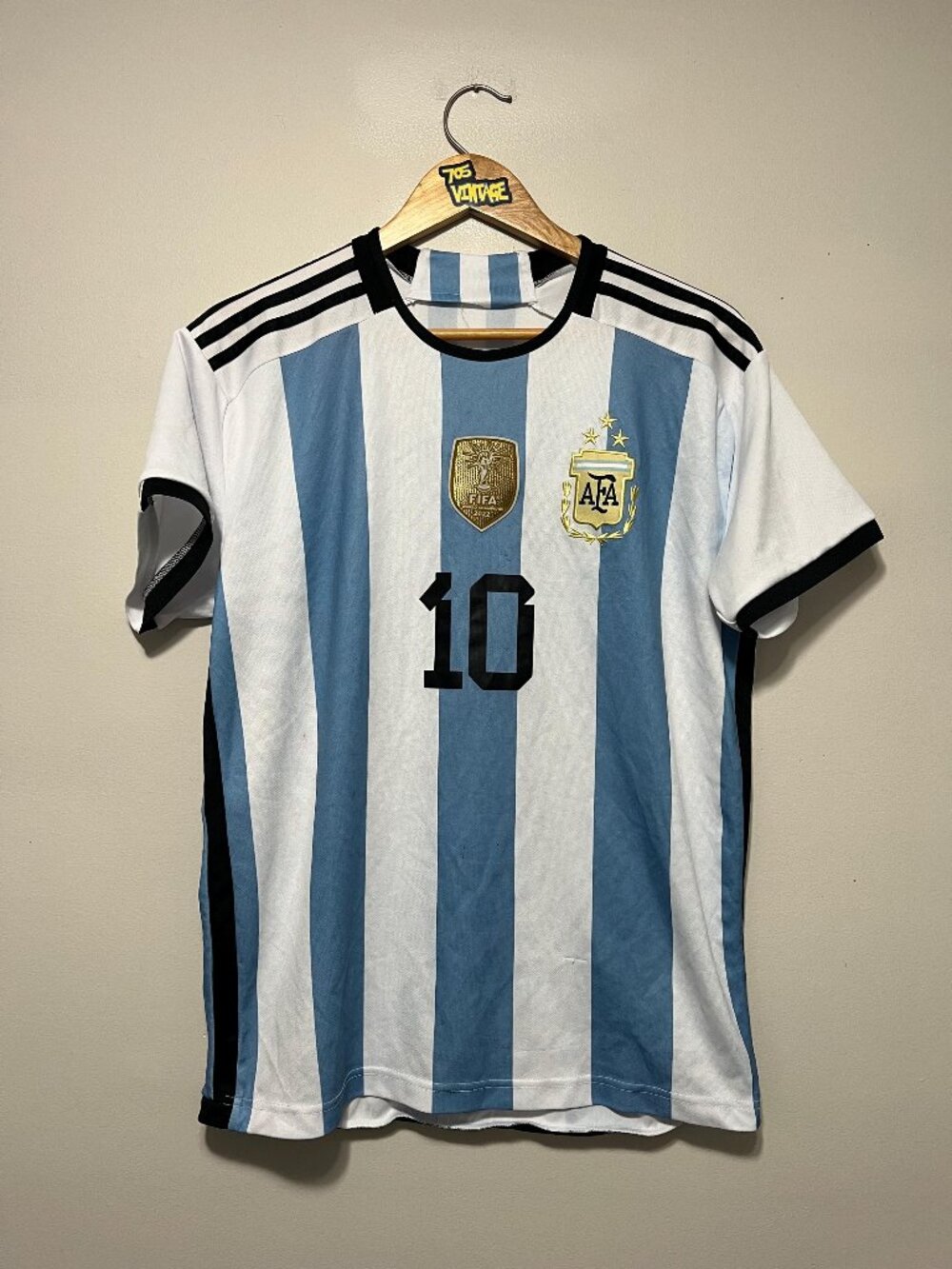 Vintage Lionel Messi Argentina Wolrd Champions Kit Jersey